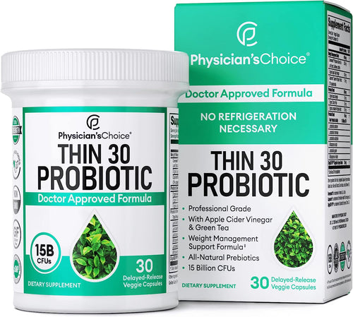 Physician's CHOICE Probiotics for Weight Management & Bloating Green Tea & Cayenne - Supports Metabolism & Gut Health