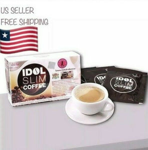 1 Box IDOL SLIM COFFEE Weight Loss Diet Drink SLIMMING BURN L-Carnitine Collag - Men Guide Store