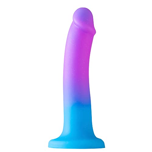 8'' Liquid Silicone Realistic Dildo,Gradient Color Penis for Vaginal and Anal Sex
