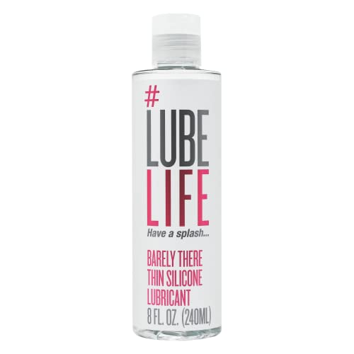 #Lubelife Barely There Thin Silicone-Based, Long Lasting, Water Resistant, Personal Lubricant for Men, Women and Couples, 8 Oz