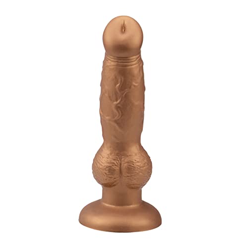 Realistic G-spot Dildo, 7.08 inch Liquid Silicone Penis Cock Dong with Flared Suction Cup, Adult Sex Toy for Men Women