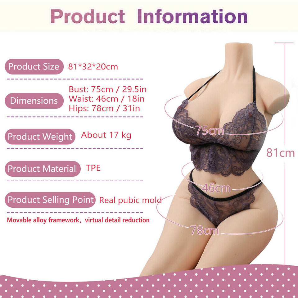 3D Realistic Body Soft TPE Pocket Pussy Doll Adult Men Toy Doll Love HOT