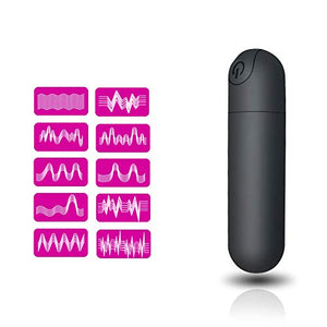 G Spot Bullet Vibrator Nipple Clitorals Stimulator USB Rechargeable for Travel - 10 Modes Portable Waterproof Mini Vaginal Anal Massager Adult Sex Toys for Women(Black)