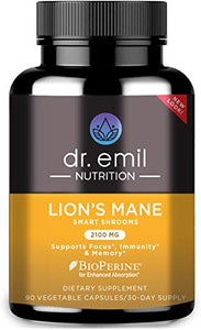 Dr. Emil Nutrition Organic Brain Boosting Nootropic Lions Mane Mushroom