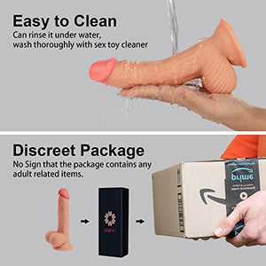 7.7 Inch Realistic Dildo with Moving Foreskin