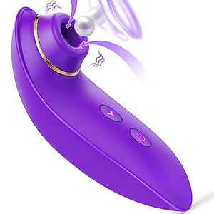 Adult Sex Toys Dildo Sucking Vibrator - 2 in 1 Clitoris Stimulator with 9 Sucking & Vibrating Modes
