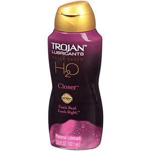 TROJAN Lubricants Water Based H2O Closer Personal Lubricant, 5.5 oz.