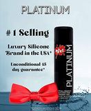 Wet Platinum Silicone Based Lube, Premium Personal Lubricant, 4.2 Ounce, for Men, Women and Couples, Longest Lasting Formula Condom-Safe Vegan, Ph Balanced, Glycerin Free, Paraben Free