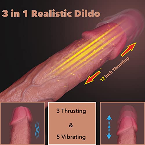 8.9'' Life-Like Thrusting Dildo for G-spot