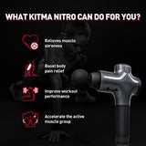 Kitma Nitro Percussion Massage Gun for Athletes - Deep Tissue Muscle Message Guns with 50mm Brushless Motor & 5 Speeds, Neck Back Foot Body Pain Relief, Gift for Men
