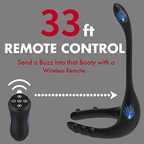3 in 1 Vibrating Taint Teaser with Remote Adjustable Penis Ring & Anal Vibrator
