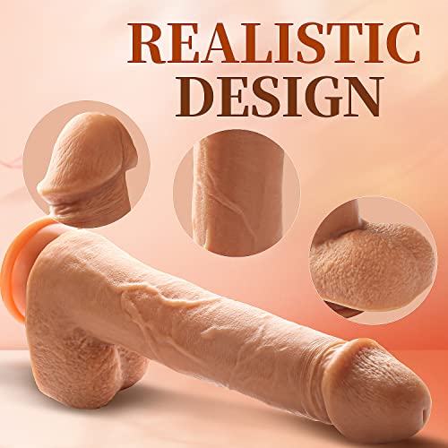9.6" Thrusting Dildo Vibrator Sex Toys for Women, Realistic Dildo
