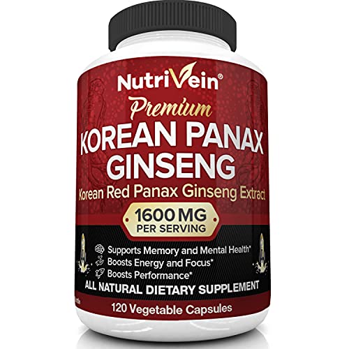 Nutrivein Pure Korean Red Panax Ginseng 1600mg
