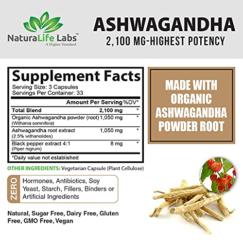 Organic Ashwagandha 2,100 mg