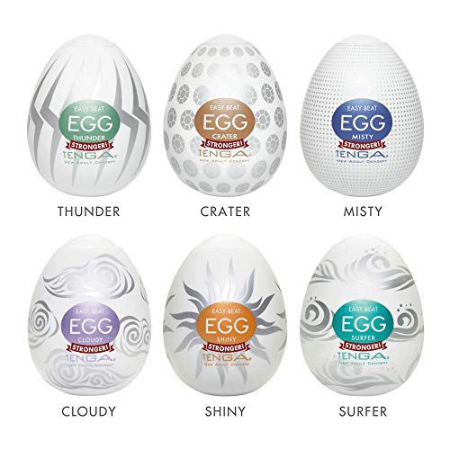 6 Pack Easy Beat EGG Portable Male Masturbator Variety Pack