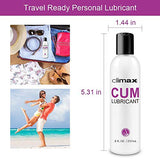 CLIMAX Water Based Cum Lube Unscented White Natural Lubricant - 8 fl.oz