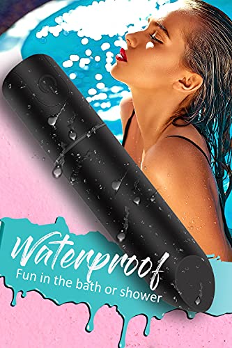 Bullet Vibrator with Angled Tip for Precision Clitoral Stimulation 10 Vibration Modes Waterproof Nipple G-spot
