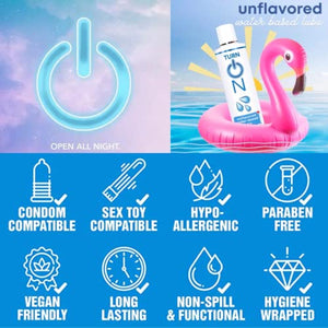 Turn On Water Based Sex Lube 12 Ounce Premium Personal Lubricant