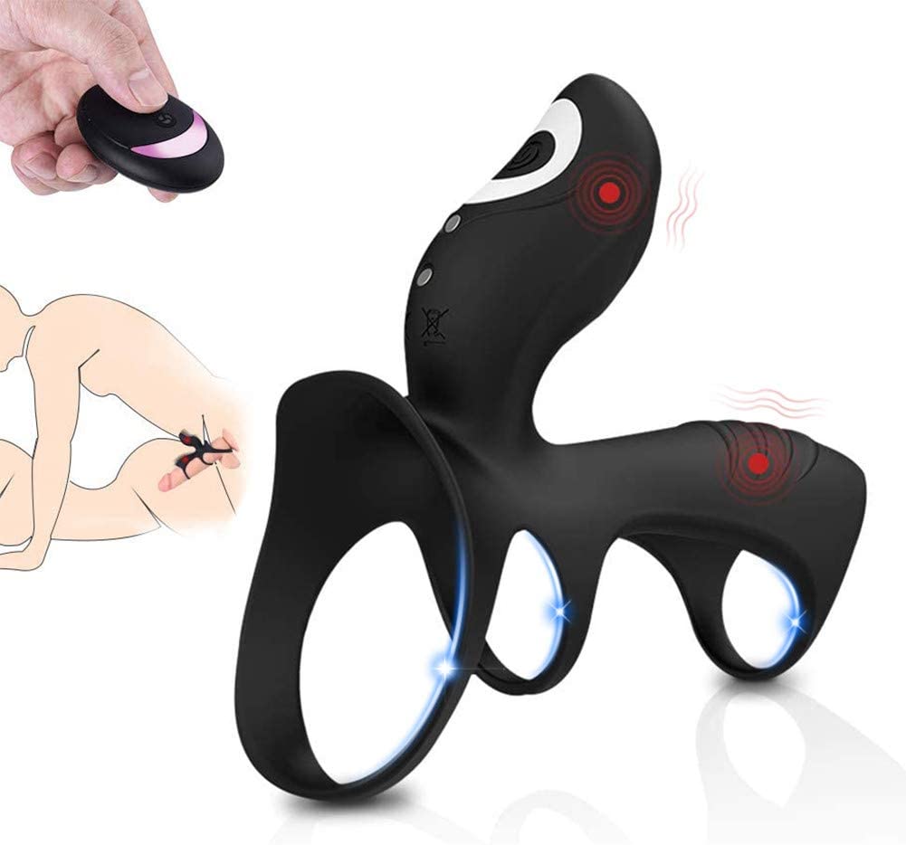 Vibrating Cock Rings Silicone Dual