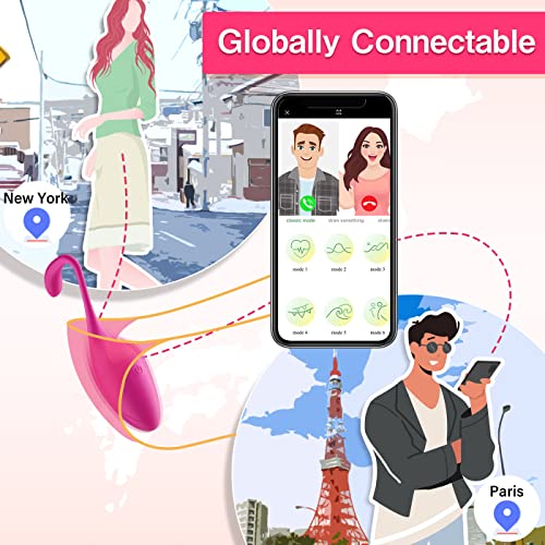 APP Remote Control G-spot Vibrator, Pink Fun Long Distance Bluetooth Wearable Panty Couple Vibrator, Rechargerable Adult Sex Toys More Than 10 Vibrations for Women and Couple, Female Sex Toy for Women