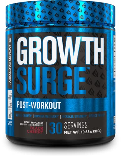 Growth Surge Post Workout Muscle Builder with Creatine, Betaine, L-Carnitine L-Tartrate - Daily Muscle Building & Recovery Supplement - 30 Servings, Black Cherry Flavor