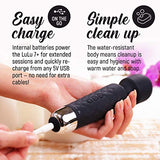 LuLu 7+ Powerful Handheld Electric Back Massager for Women - Strong Personal Magic Massage for Sports Recovery, Muscle Aches, & Body Pain - 20 Patterns & 5 Speeds - Black
