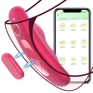 App Remote Control Vibrator for Panties with Magnetic Clip, Sex Toys Wearable Vibrators for Women with 10 Vibration Modes, Waterproof Rose Panty Vibrator Dildo for Couples