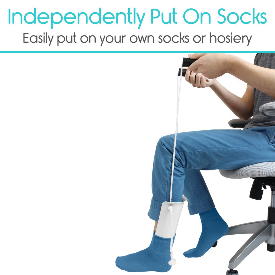 Vive Sock Aid - Easy On and Off Stocking Slider - Men Guide Store