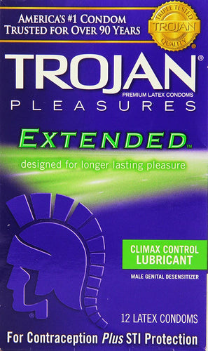 Trojan Extended Climax Control Lubricated Condoms - Men Guide Store