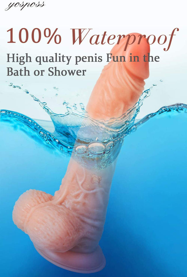 9 Inch Realistic Dildo Body-Safe Material Lifelike Huge Penis