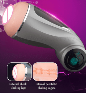 Automatic Pressure Sucking & Vibrating Real Pussy Male Masturbator Sex Toy For Men - Men Guide Store