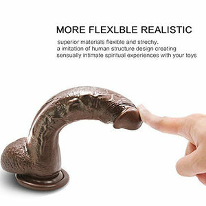 Big Dildo 8 Inches Realistic Dong Waterproof with Suction Cup Woman Female Toy - Men Guide Store