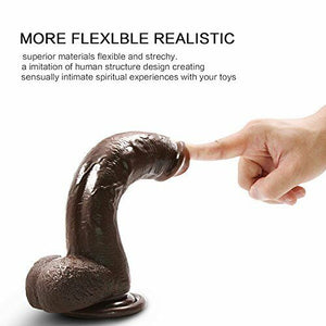Big Dildo 8 Inches Realistic Dong Waterproof with Suction Cup Woman Female Toy - Men Guide Store