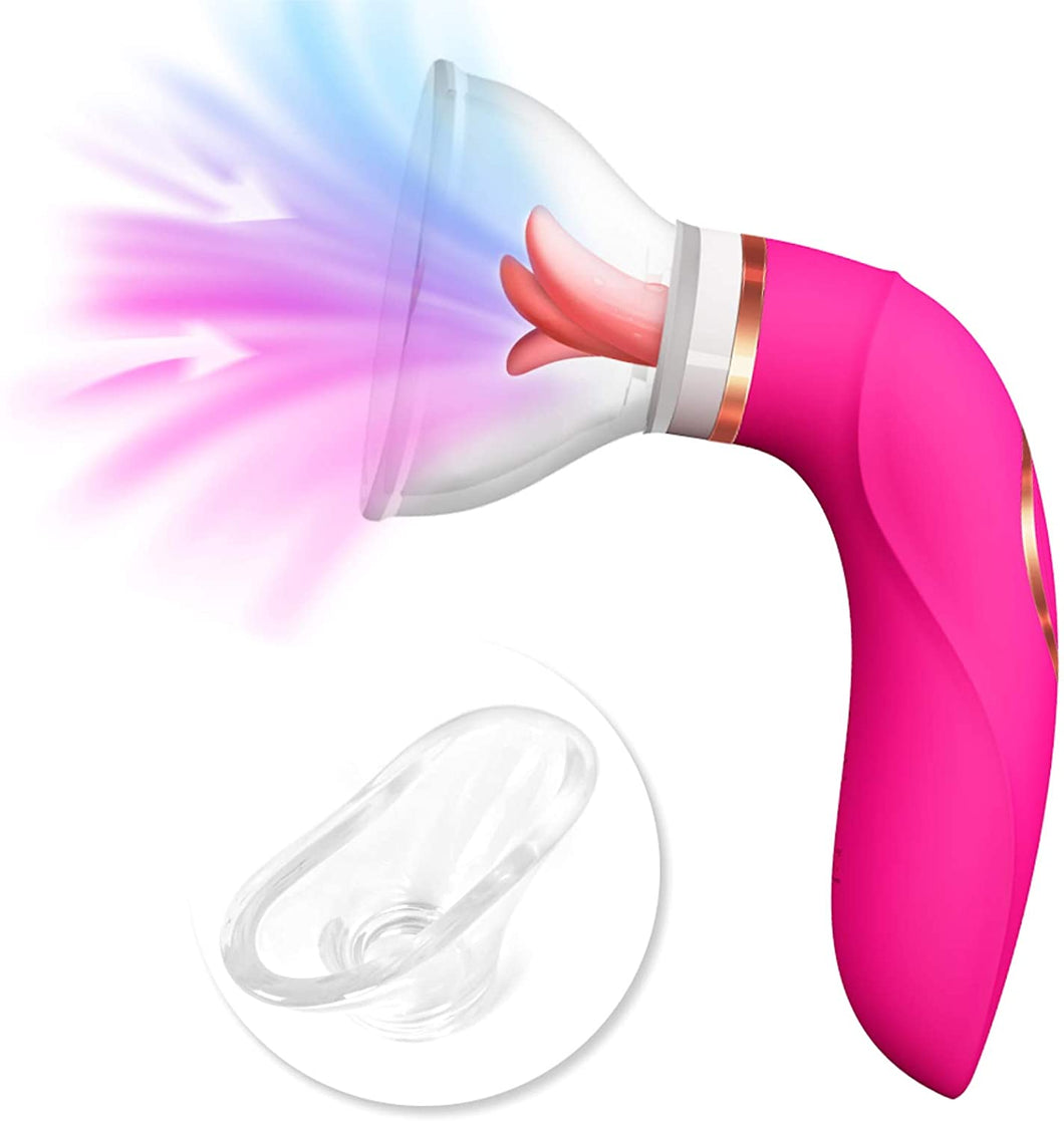 Clitoral Sucking Tongue Vibrator with 8 Strong Sucking Modes and 5 Licking Modes