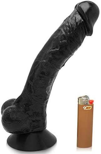 Huge Black 10'' Thick Realistic Dildo with Balls