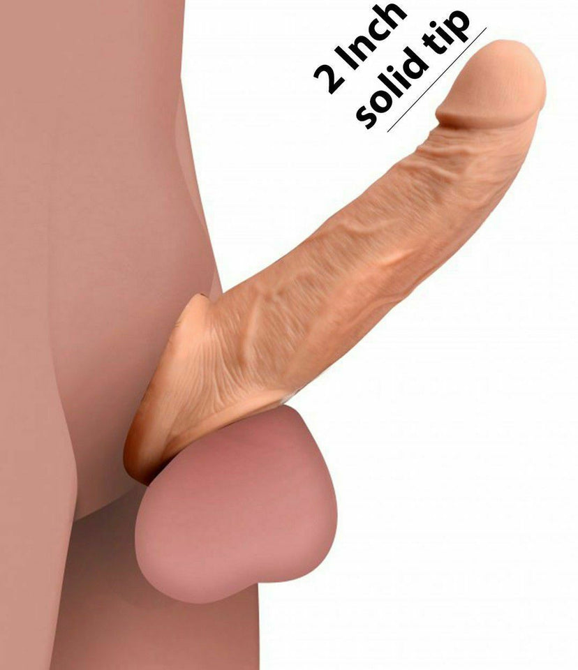 8.5"Men Thick Penis Extender Extension Cock Sleeve Sheath Girth Ring for Couples