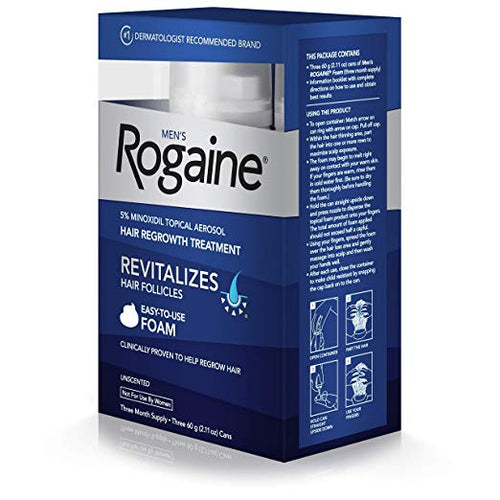 Men's Rogaine 5% Minoxidil Foam for Hair Loss and Hair Regrowth - Men Guide Store