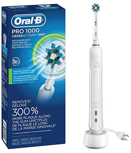 Oral-B White Pro 1000 Power Rechargeable Electric Toothbrush - Men Guide Store