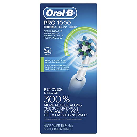 Oral-B White Pro 1000 Power Rechargeable Electric Toothbrush - Men Guide Store