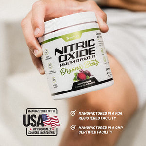 Organic Nitric Oxide Pre Workout Booster, Natural Energy & Blood Flow