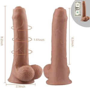 Realistic Dildo with Suction Cup Base for Hands-Free Play 8inch