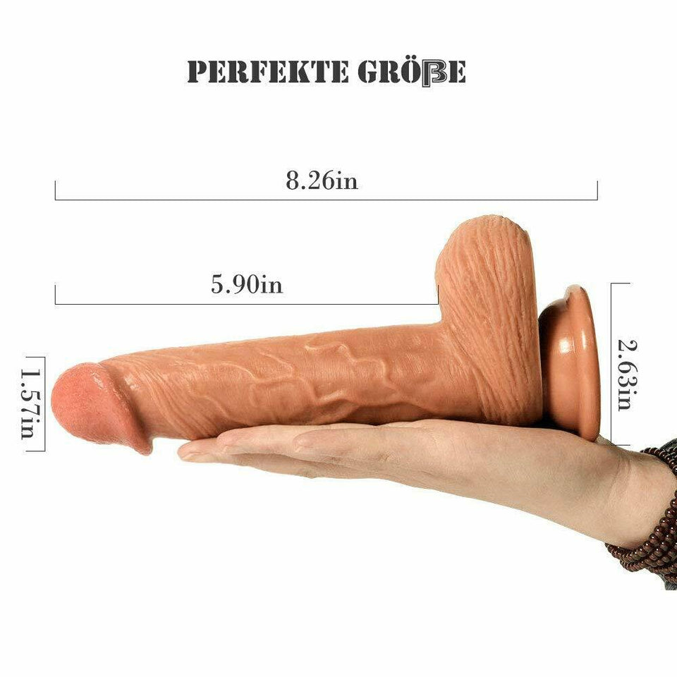 Realistic Huge Dildo Suction Cup Anal Vagina Sex Toy for Women Flesh Big Dong - Men Guide Store