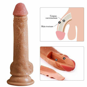 Realistic Huge Dildo Suction Cup Anal Vagina Sex Toy for Women Flesh Big Dong - Men Guide Store