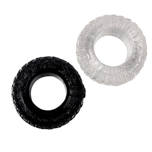 2Pcs/Set Tire Type Silicone Delay Ejaculation Cock Rings - Men Guide Store