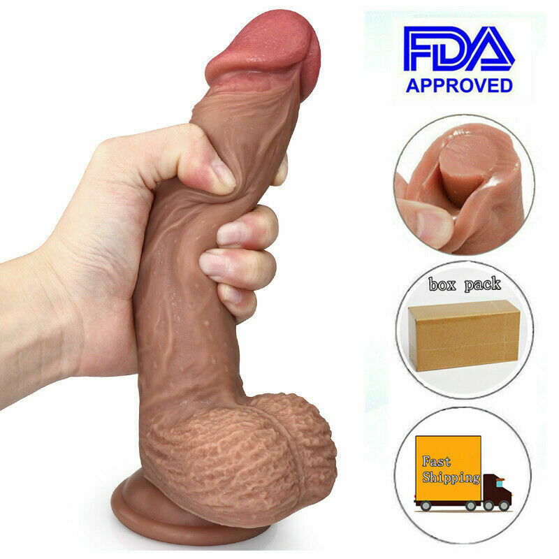 10" Silicone Realistic Huge Big Dildo Suction Cup Anal Vagina Sex Toy for Women