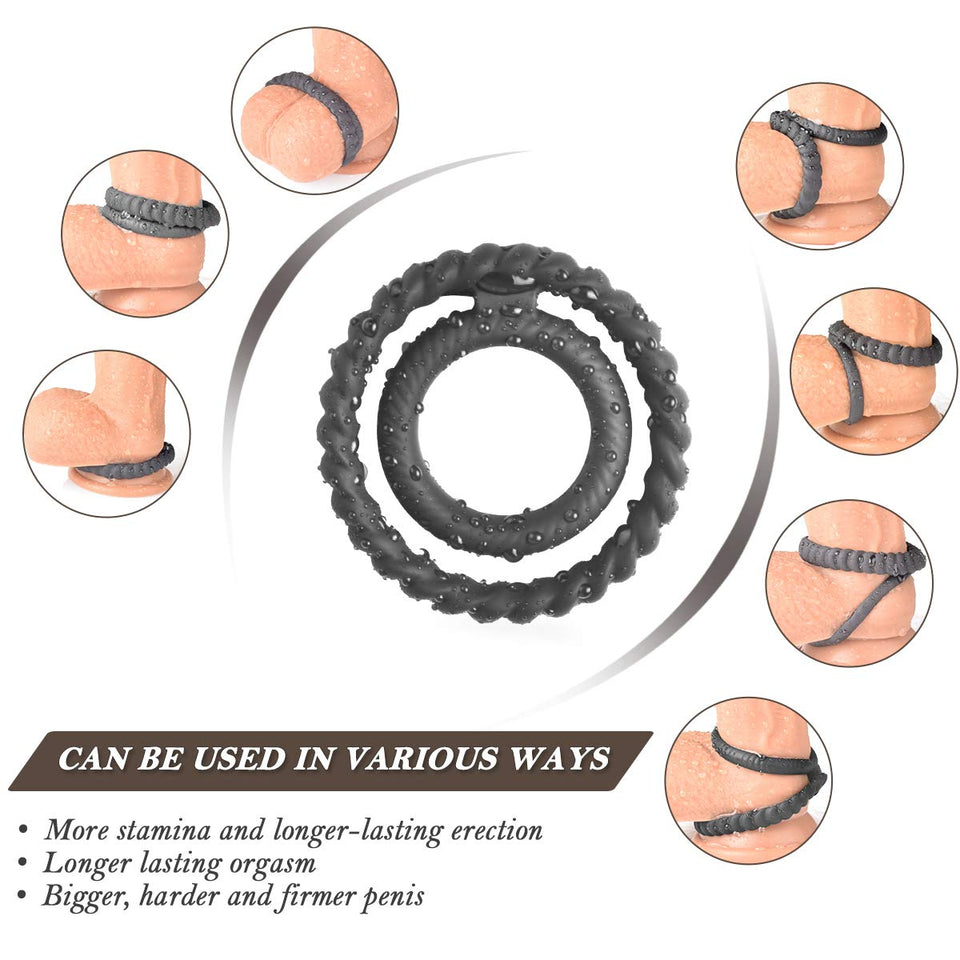 Silicone Dual Penis Ring - Men Guide Store