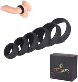 TCSR 6 Different Size Cock Rings - Medical Grade Soft Silicone Penis Rings - Better Sex - Men Guide Store
