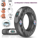 Vibrating Penis Cock Ring Clit Stimulator Couple Sex Toys For Men Rechargeable