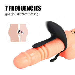 Waterproof Vibrating Cock Ring Rechargeable Sex Toy For Female Male or Couple