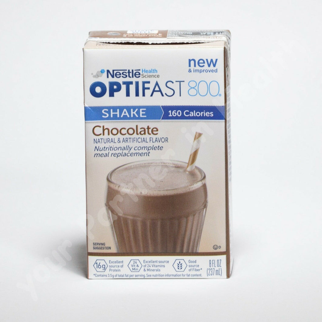 OPTIFAST® 800 READY-TO-DRINK SHAKES | CHOCOLATE | 1 CASE | NEW & FRESH - Men Guide Store
